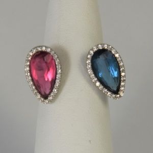 Two  drop stone 925 silver ring